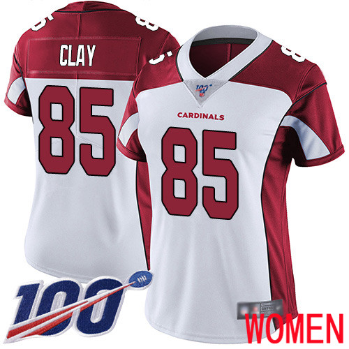 Arizona Cardinals Limited White Women Charles Clay Road Jersey NFL Football #85 100th Season Vapor Untouchable->youth nfl jersey->Youth Jersey